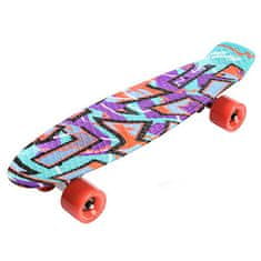 Meteor Flip Multi plastový skateboard grafitti variant 40579