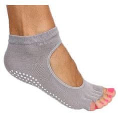 Grippy S2 ponožky na jogu, bezprsté šedá varianta 35968