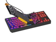 Genesis herná klávesnica THOR 230/TKL/RGB/Outemu Red/Drôtová USB/US layout/Anchor Negative Šedá