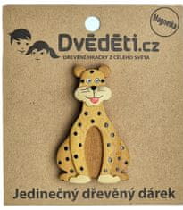 Dvěděti Dvedeti Drevená magnetka veľká Leopard