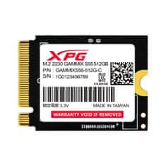 A-Data XPG GAMMIX S55/512GB/SSD/M.2 NVMe/Čierna/5R