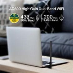 TP-LINK Archer T2U Plus - AC600, bezdrôtový dvojpásmový USB adaptér s vysokým ziskom