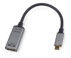 HADEX Adaptér USB-C na HDMI 8k @ 60Hz, 4k @ 144Hz, hliník, 20cm