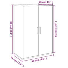 Petromila vidaXL Komody 2 ks dub sonoma 60x31x84 cm kompozitné drevo