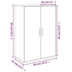 Petromila vidaXL Komody 2 ks betónovosivé 60x31x84 cm kompozitné drevo