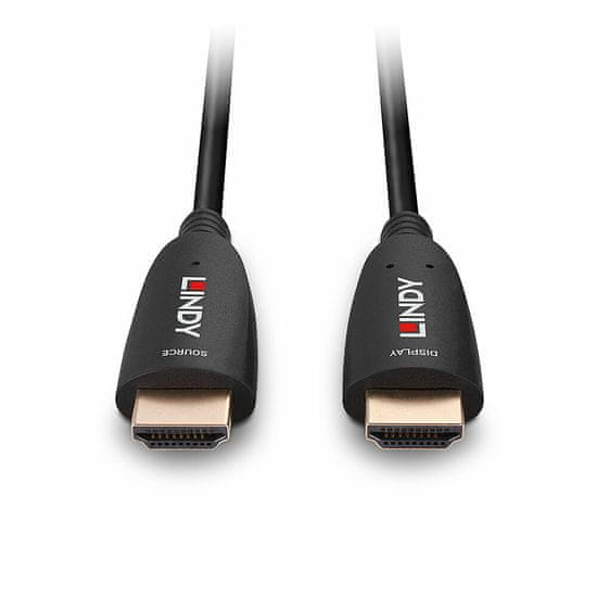 Lindy Kábel HDMI M/M 20m, Ultra High Speed+Eth, 8K@60Hz, HDMI 2.1, čierny, jednosmerný, aktívny, optický