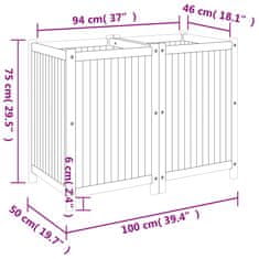 Petromila vidaXL Záhradný kvetináč s vložkou 100x50x75 cm, akáciový masív