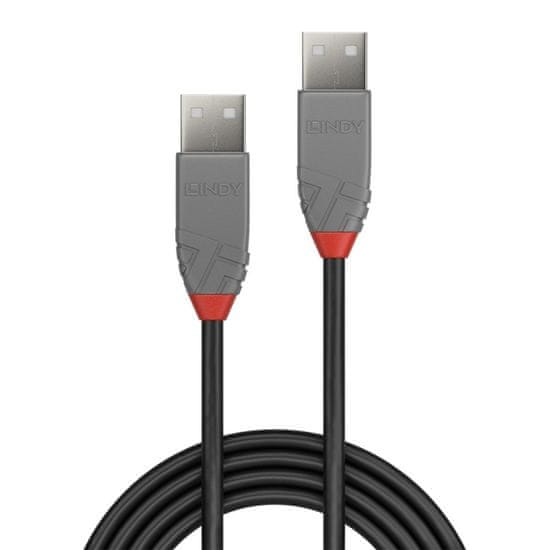 Lindy Kábel USB 2.0 A-A M/M 0.5m, High Speed, Anthra Line, čierny