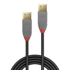 Lindy Kábel USB 3.0 A-A M/M 5m, Super Speed, Anthra Line, čierny