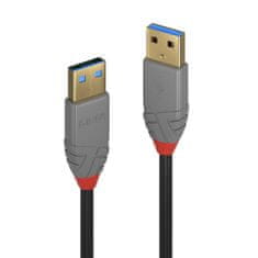 Lindy Kábel USB 3.0 A-A M/M 1m, Super Speed, Anthra Line, čierny