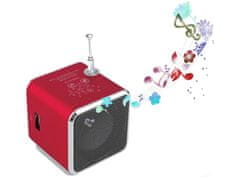 Verk  06211 Prenosné mini rádio Bluetooth 5.0, 3 W, červené