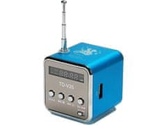 Verk  06211 Prenosné mini rádio Bluetooth 5.0, 3 W, modré