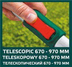 Verto Teleskopický nákovový prerezávač konárov 670 mm, priemer rezu 45 mm, hliníkové rukoväte