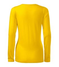 Malfini Tričko dámske SLIM (MALFINI) žlté (dlhý rukáv) XS