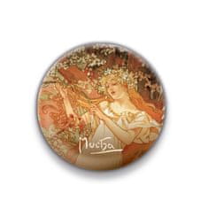 Magnet Alfons Mucha - Jar, okrúhly, 5 cm