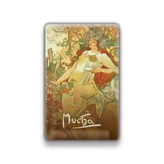 Magnet Alfons Mucha – Jeseň, 54 × 85 mm