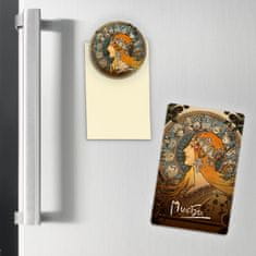 Magnet Alfons Mucha - Zodiak, okrúhly, 5 cm