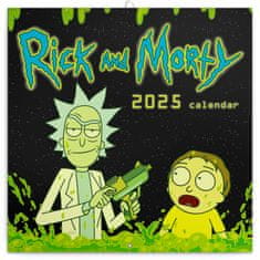 Notique Poznámkový kalendár Rick a Morty 2025, 30 x 30 cm