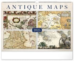 Notique Nástenný kalendár Staré mapy 2025, 48 x 33 cm