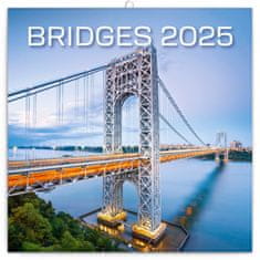 Notique Poznámkový kalendár Mosty 2025, 30 x 30 cm