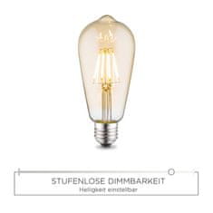 PAUL NEUHAUS Leuchten DIRECT LED Filament, viacnásobné špirála, 4W E27 3000K DIM 08464 LD 08464