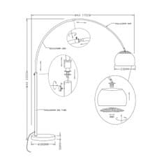 ZUMALINE ZUMALINE Stojacia lampa SOHO TS-010121T-BB