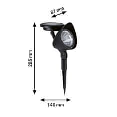 Paulmann PAULMANN Solárny LED spot Solena IP44 3000K 2lm čierna 94873