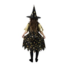 Rappa Detský kostým čarodejnice čierno-zlatá (S) e-obal