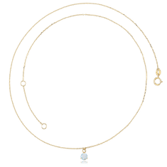 MINET Zlatý náhrdelník s modrým kameňom Au 585/1000 1,15g