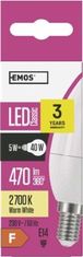 EMOS LED žiarovka Classic Candle 6W E14 teplá biela