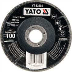 YATO Kotúč lamelový korundový 125 x 22,2 mm vypuklý brúsny P100