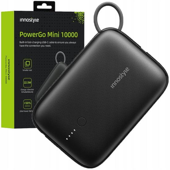 Innostyle Innostyle Powergo Mini Powerbank 10000Mah 3X Usb Usb-C 22,5W S Usb-C Káblom