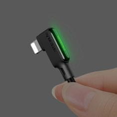 Mcdodo Mcdodo Uhol Kábel 90° Usb Lightning Obojsmerný Pre Iphone 12 13 14 Led 1M