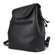 VegaLM Kožený batoh z pravej kože v čiernej farbe