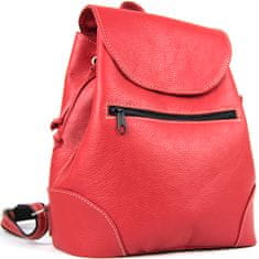 VegaLM Kožený batoh z pravej kože v červenej farbe