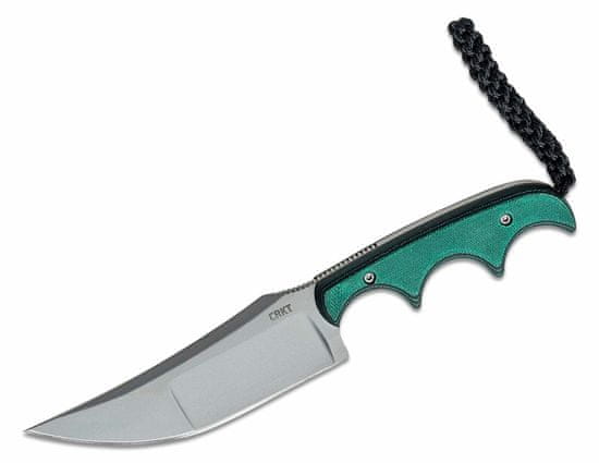 CRKT CR-2394 Minimalist Katana nôž na krk 9 cm, zeleno-čierna, GRN, termoplast puzdro