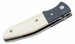 CRKT CR-2867 Curfew White vreckový nôž 7,9 cm, biela, micarta, hliník 