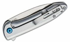 CRKT CR-5385 Delineation Silver vreckový nôž 7,5 cm, celooceľový