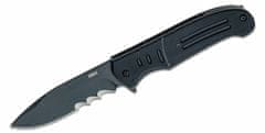 CRKT CR-6885 Ignitor Assisted Black vreckový nôž 8,8 cm, celočierna, G10