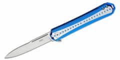 CRKT CR-6710 Stickler Blue vreckový nôž 8,6 cm, modrá, strieborná, hliník
