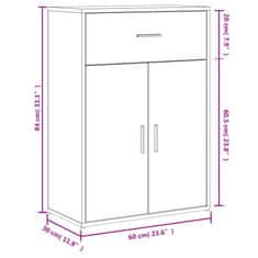 Petromila vidaXL Komoda sivá sonoma 60x30x84 cm kompozitné drevo