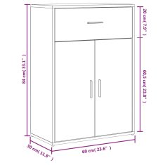 Petromila vidaXL Komody 2 ks čierne 60x30x84 cm kompozitné drevo