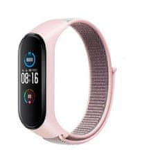 TopQ Nylonový remienok pre Xiaomi Mi Band 5-6-7 pink