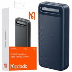 Mcdodo Mcdodo Powerbank 20000Mah S Displejom 3X Usb Usb-C 22,5W + Usb-C Kábel