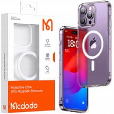 Mcdodo Mcdodo Magnetické Puzdro Číre Puzdro Vystužené Pre Magsafe Iphone 15 Transparentné