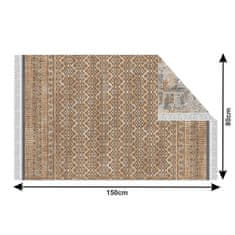 KONDELA Obojstranný koberec hnedá 80x150 MADALA