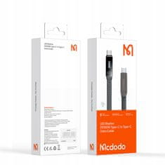 Mcdodo MCDODO USB-C RÝCHLONABÍJACÍ KÁBEL PRE SAMSUNG APPLE USB TYP C 100W 1M LED