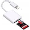 CO2 ČÍTAČKA KARIET 2V1 NA LIGHTNING ADAPTÉR PRE IPHONE MICRO SD/TF 256GB