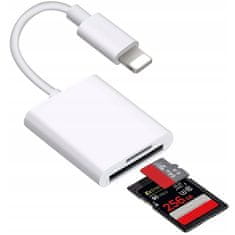 CO2 CO2 ČÍTAČKA KARIET 2V1 NA LIGHTNING ADAPTÉR PRE IPHONE MICRO SD/TF 256GB