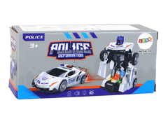 Lean-toys Policajné robotické auto námornícka modrá